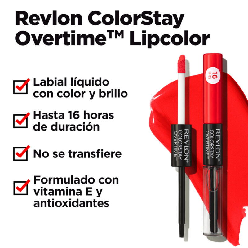 Labial Líquido Revlon ColorStay Overtime Lipcolor tono 005 Infinite ...
