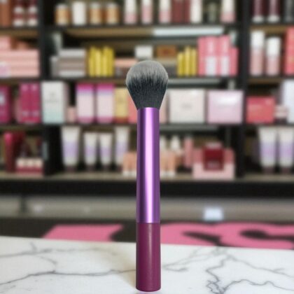 Brocha Fijadora De Maquillaje Color Rosa Metálico-G