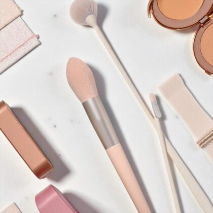 Brocha Para Para Pómulos Color Rosa