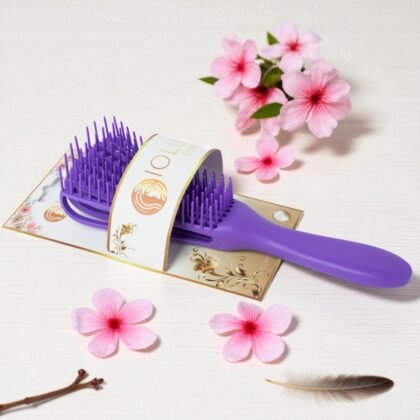 Cepillo Flexible Para Cabello Rizado Color Morado