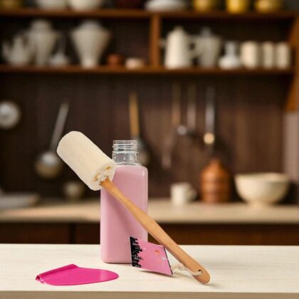 Esponja  Natural De Baño Con Mango de Madera