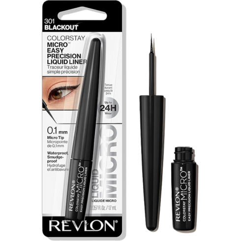 Delineador para Ojos Revlon Colorstay Micro Easy Precision Liquid Liner tono 301 negro 1.7ml