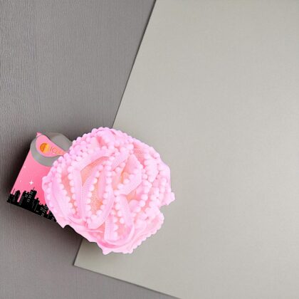 Esponja De Baño Exfoliante Color Rosa