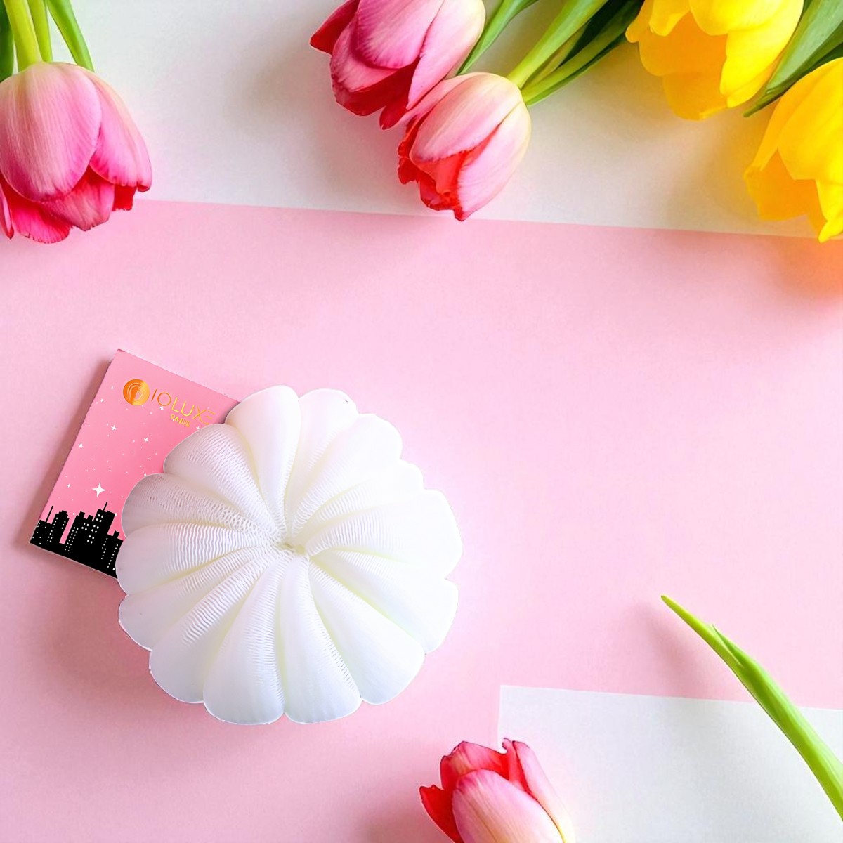 Estropajo de ducha para el cuerpo color blanco en forma de calabaza (PROD0233)_1