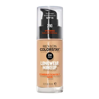 Maquillaje líquido Revlon Colorstay Make Up Piel Mixta a Grasa tono 290 Natural Ochre