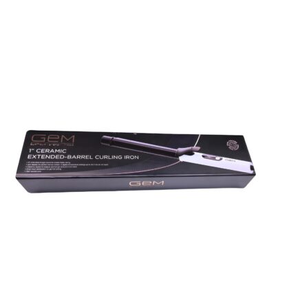 Gem Extended-Barrel Curling Iron Blanco-Negro